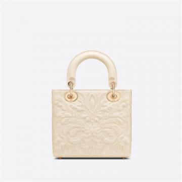 DIOR M0538OOTB 女士奶白色 小号 LADY DIOR MY ABCDIOR 手袋