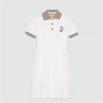 GUCCI 736304 女士白色 珠地棉 Polo裙