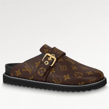 LV 1AAW6O 女士咖色 LV COSY COMFORT 平底凉拖