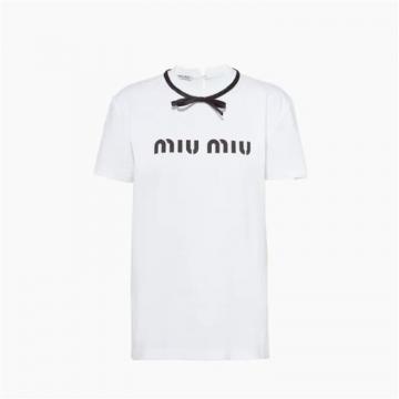 MIUMIU MJN308 女士白色 棉质 T恤