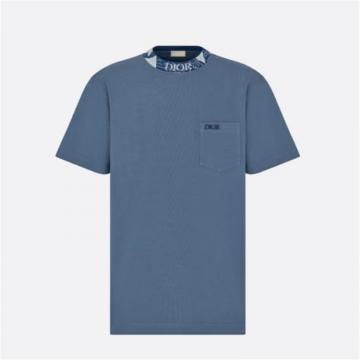 DIOR 383J644A0554 男士蓝色 DIOR AND DUNCAN GRANT AND CHARLESTON 宽松版型 T恤