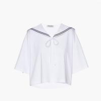 MIUMIU MJN460 女士白色 刺绣棉质 T恤