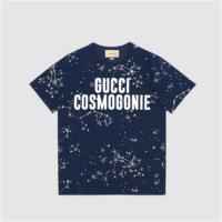 GUCCI 548334 男士蓝色 “Gucci Cosmogonie”针织棉 T恤