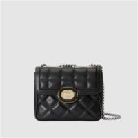 GUCCI 740834 女士黑色 Gucci Deco 小号肩背包