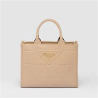 PRADA 1BA379 女士沙漠色 采用疏缝线的小号牛皮 Prada Symbole 手袋