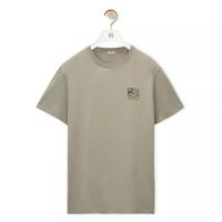 LOEWE H526Y22X75 男士灰绿色 棉质 Anagram T恤
