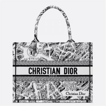 DIOR M1296ZOMP 女士白色 中号 BOOK TOTE 手袋