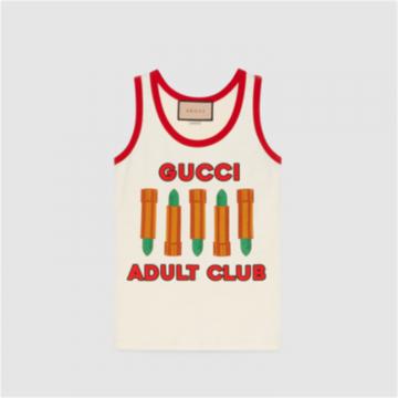 GUCCI 745583 女士奶油色 “Gucci Adult Club”棉背心