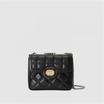 GUCCI 741457 女士黑色 Gucci Deco 迷你肩背包