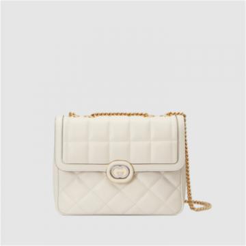 GUCCI 740834 女士米白色 Gucci Deco 中号肩背包