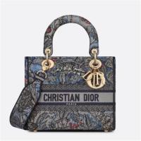 DIOR M0565ORZI 女士蓝色 中号 LADY D-LITE 手袋