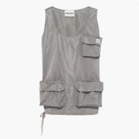 MIUMIU MF4924 女士铅灰色 科技织物迷你连衣裙