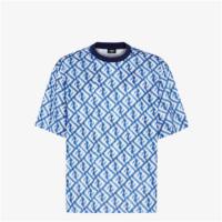 FENDI FAF682AN66F1KRN 男士蓝色 高科技网布 T恤