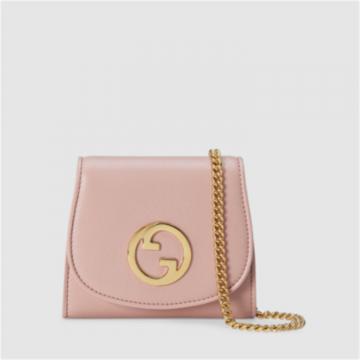 GUCCI 725219 女士浅粉色 Gucci Blondie 中号链条钱包