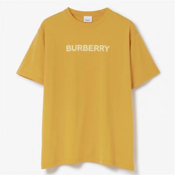 BURBERRY 80653961 男士金盏花色 徽标印花棉质平织 T恤衫