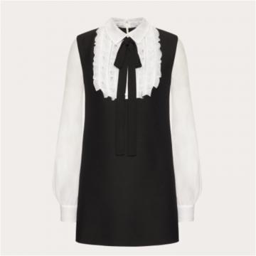 VALENTINO BVA1651CF0NI 女士黑色 CREPE COUTURE 短款连衣裙