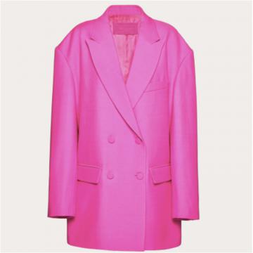 VALENTINO BCE2X51CFUWT 女士玫粉色 CREPE COUTURE 外套