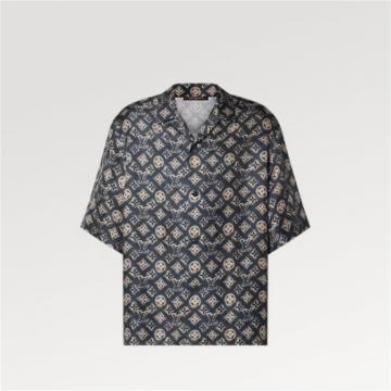 LV 1ABJLV 男士多色 MONOGRAM 桑蚕丝短袖衬衫