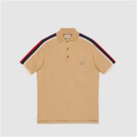 GUCCI 742382 女士米色 饰织带针织棉 Polo衫