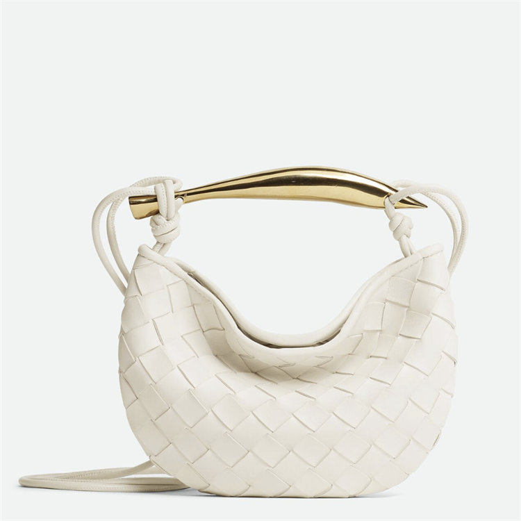 BOTTEGA VENETA 744267VCPP19104 女士粉笔白 Sardine 迷你斜挎包