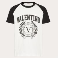 VALENTINO VMG11Z9J5A01 男士黑色 MAISON VALENTINO 刺绣棉质 T恤