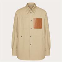 VALENTINO VCIF2380W0BG 男士米色 VLOGO SIGNATURE 凸纹棉质衬衫式夹克