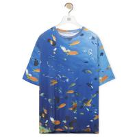 LOEWE H526Y22X71 男士海蓝色 棉质水族馆 T恤 