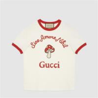 GUCCI 723566 女士米白色 “Gucci Sine Amore Nihil”针织棉 T恤