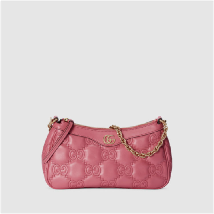 GUCCI 735049 女士粉色 GG Matelassé 手袋