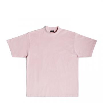 BALENCIAGA 739784TOVU83167 女士粉色 BB PARIS STRASS 中号版型 T恤