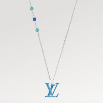 LV M01093 男士蓝色 LV x YK LV PUMPKIN 项链