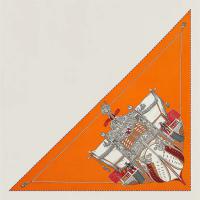 HERMES H361191S 女士橙色 La Reale大三角巾
