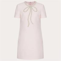 VALENTINO BVA4221CFKEV 女士粉色 CREPE COUTURE 刺绣短款连衣裙