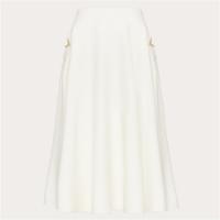 VALENTINO BRAA701CFA03 女士象牙白色 CREPE COUTURE 迷笛长裙