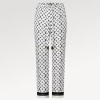 LV 1ABTH0 女士白色 3D MONOGRAM 条纹睡衣式长裤