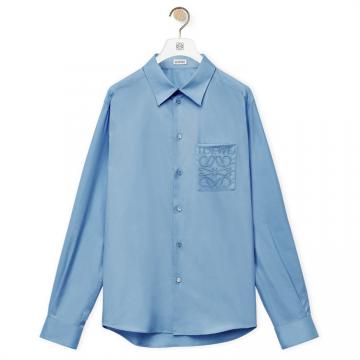LOEWE H526Y05WB1 男士蓝色 棉质衬衫