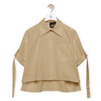 LOEWE S616Y05X14 女士米色 棉质短款工装衬衫