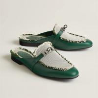 HERMES H231064Z  女士绿色 Oz 穆勒鞋