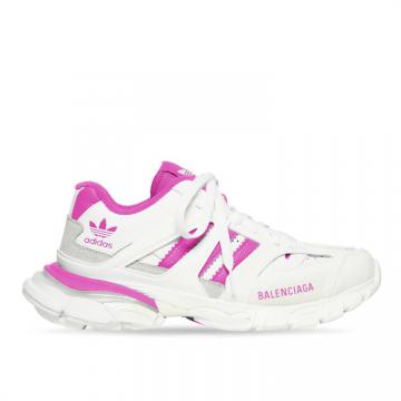 BALENCIAGA 734731W3XL59050 女士白色拼粉色 BALENCIAGA / ADIDAS TRACK FORUM LOW TOP 运动鞋