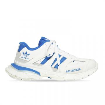 BALENCIAGA 741106W3CZ19040 女士白色拼蓝色 BALENCIAGA / ADIDAS TRACK FORUM LOW TOP 运动鞋