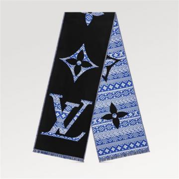 LV M77946 男士黑色 MNG TWO-SIDED 围巾