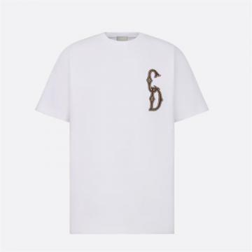 DIOR 343J637A0554 男士白色 宽松版型 T恤