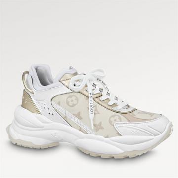 LV 1ABHR3 女士米色拼白色 RUN 55 运动鞋