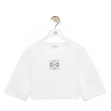 LOEWE S540Y22X43 女士白色 棉质短款 T恤
