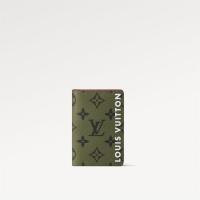 LV M82797 男士军绿色 口袋钱夹