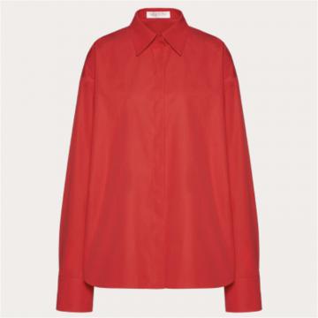 VALENTINO BAB5L25DN157 女士红色 棉质府绸衬衫