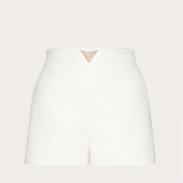 VALENTINO BRF2J01CFA03 女士象牙白色 CREPE COUTURE 短裤