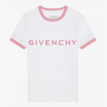 GIVENCHY BW70BF3YAC 女士白色 GIVENCHY Archetype 修身 T恤