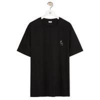 LOEWE H526Y22XAP 男士黑色 棉质宽松版型 T恤