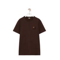 LOEWE H526Y22X75 男士巧克力棕 棉质常规版型 T恤
